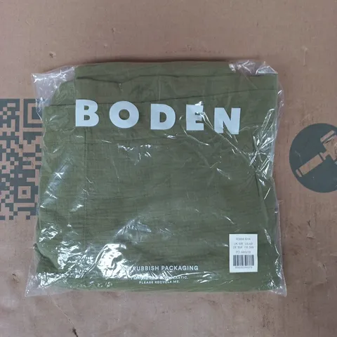 BAGGED BODEN PULL ON DOUBLE CLOTH TROUSERS - GREEN SIZE UK 10R