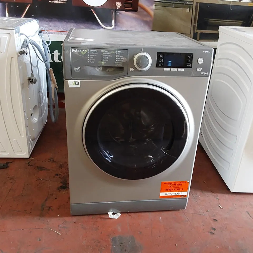 HOTPOINT RD966JGD GRAPHITE 9/6KG FREESTANDING WASHER DRYER