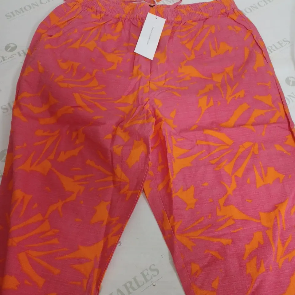 FRENCH CONNECTION MANDARIN ORANGE BLEND TROUSERS -MEDIUM