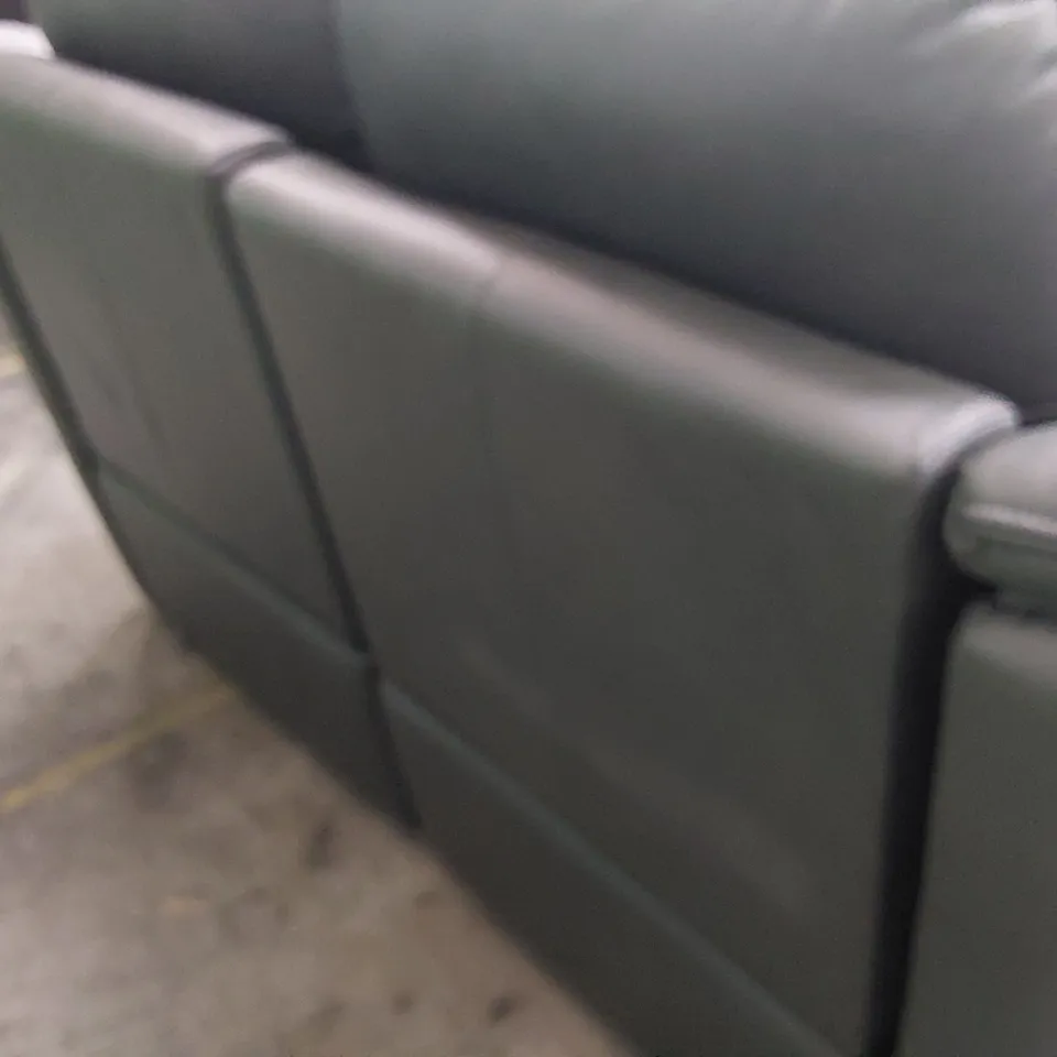 QUALITY BRITISH DESIGNER G PLAN JACKSON POWER RECLINING TWO SEATER SOFA KENSINGTON PETROL BLUE LEATHER 