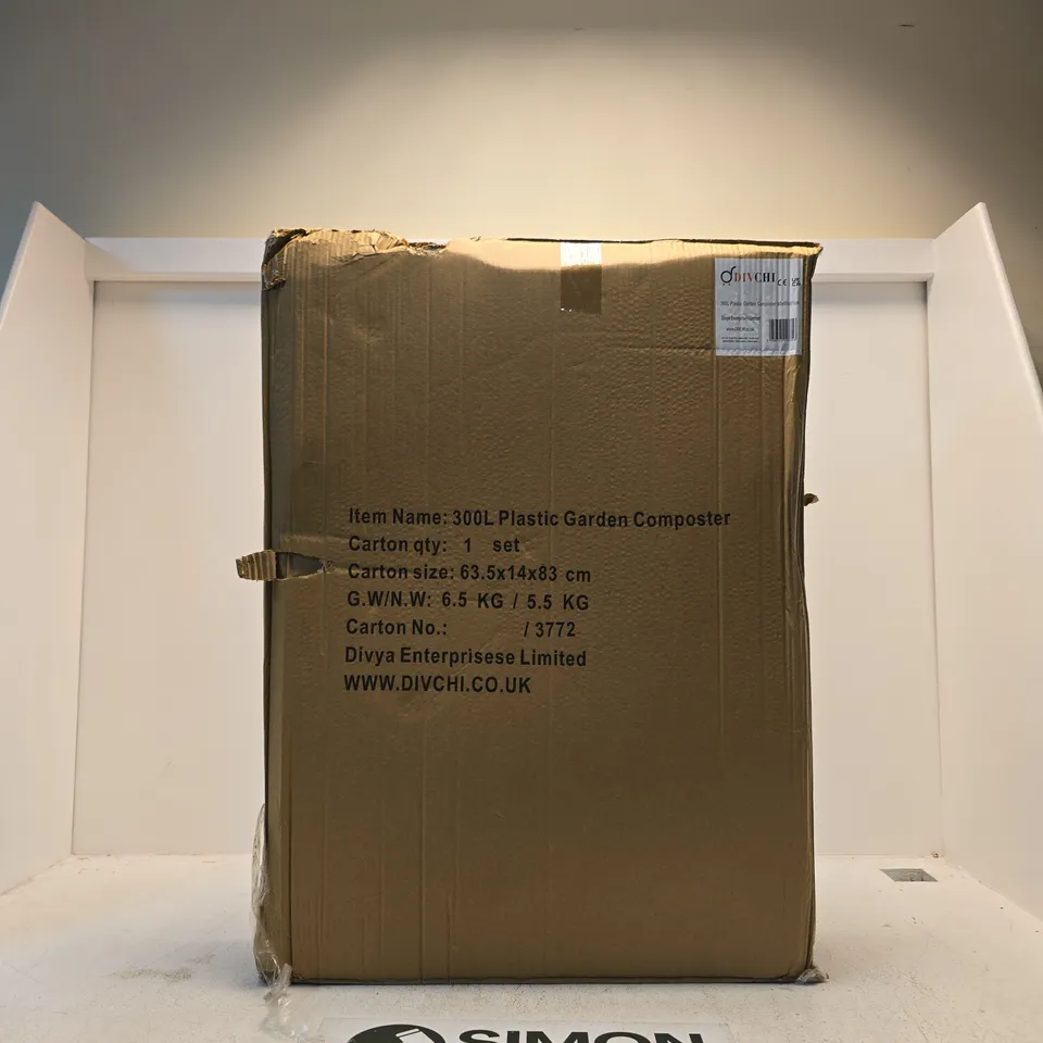 DIVCHI 300L PLASTIC GARDEN COMPOSTER – BOXED