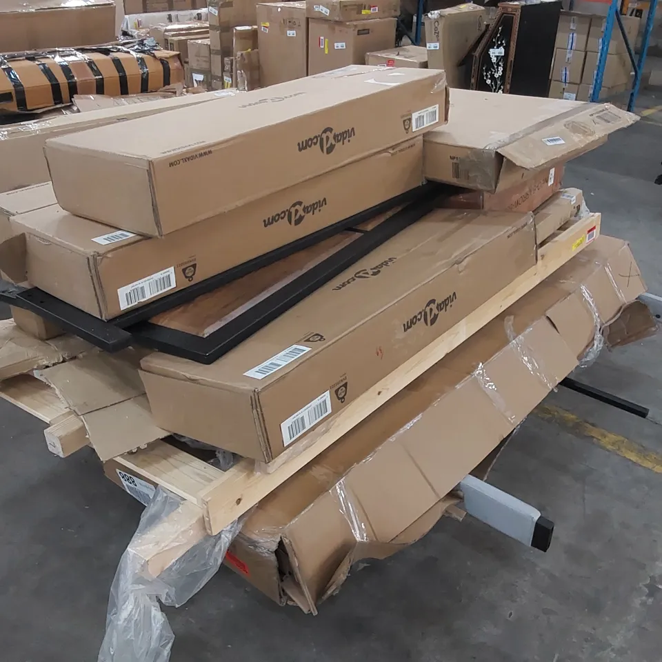 PALLET OF ASSORTED CONSUMER GOODS AND FURNITURE PARTS