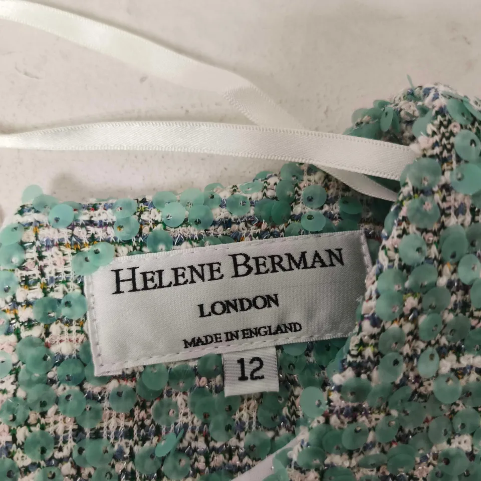 HELENE BERMAN LONDON SEQUIN DRESS, UK SIZE 12