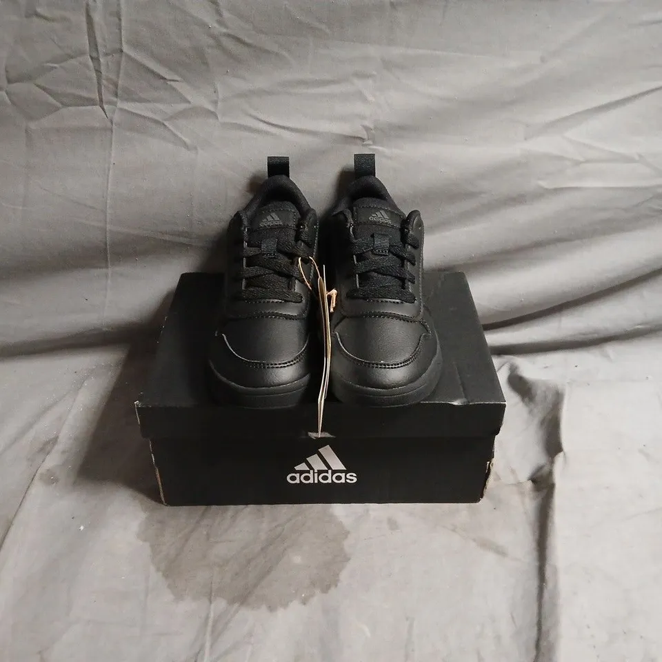 ADIDAS KIDS' BLACK TRAINERS