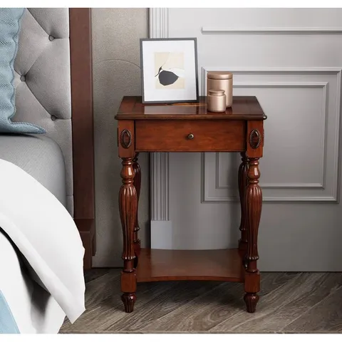 BOXED FIQUEROA SIDE TABLE WITH STORAGE (1 BOX)