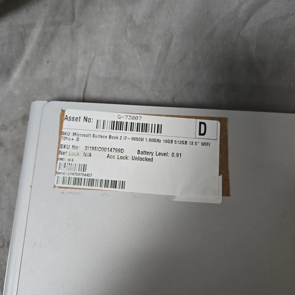 MICROSOFT SURFACE BOOK 2 13.5-INCH I7-8650U 16GB RAM 512GB SSD – SILVER, WIFI