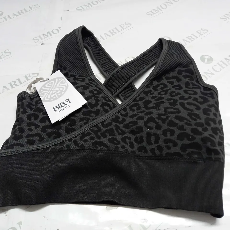 BIBA ACTIVE SEAMLESS LEGGINGS IN BLACK LEOPARD - MEDIUM