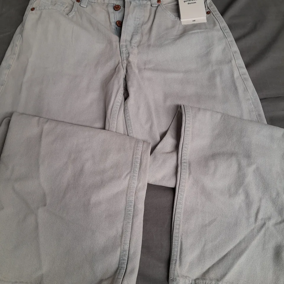 H&M &DENIM BAGGY WIDE LOOSE FIT JEANS - UK 6
