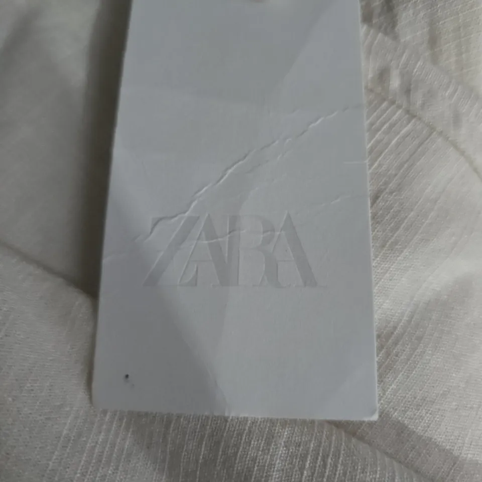 ZARA LIGHT-GRAY DRAWSTRING TROUSERS – SIZE M