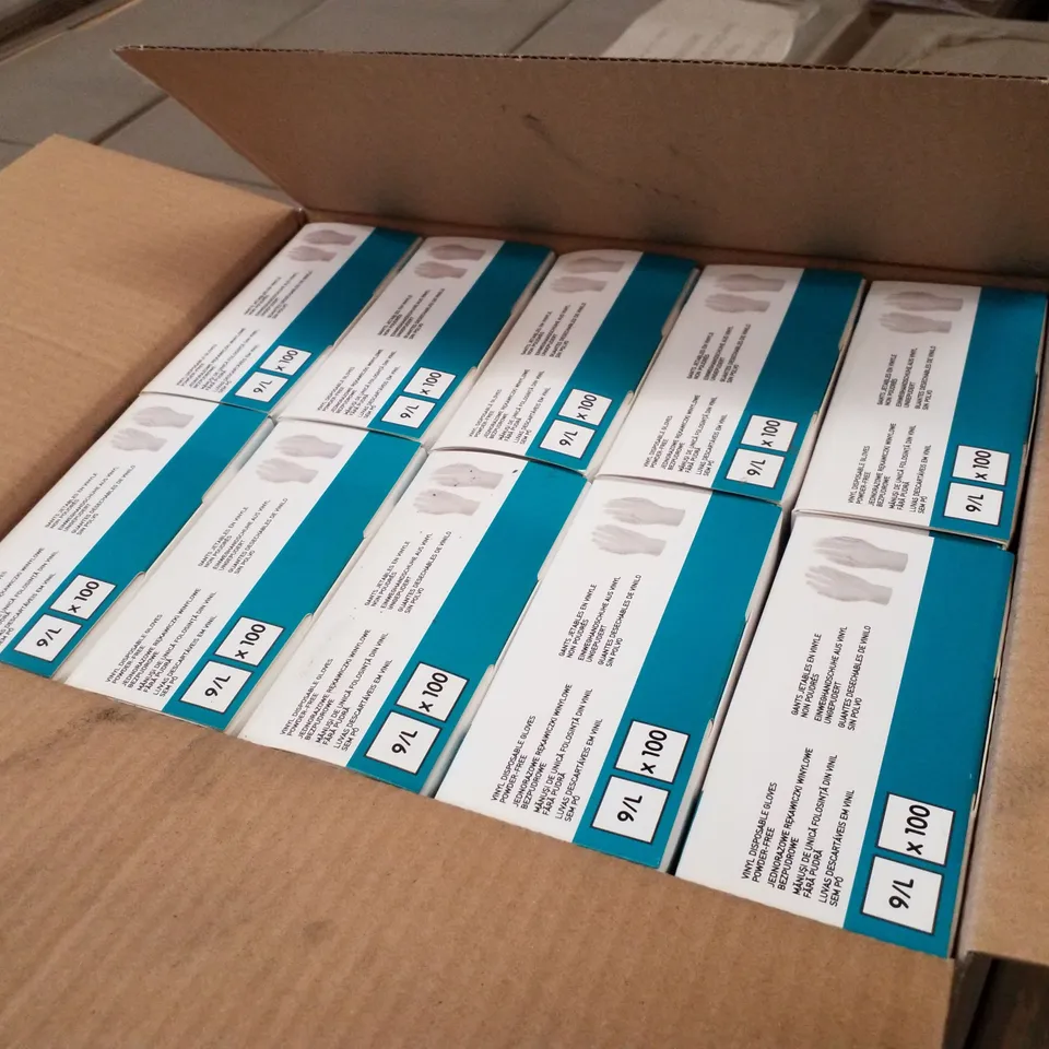 PALLET OF APPROXIMATELY 56 INTCO VINYL DISPOSABLE GLOVES 100PK BOXES - LARGE
