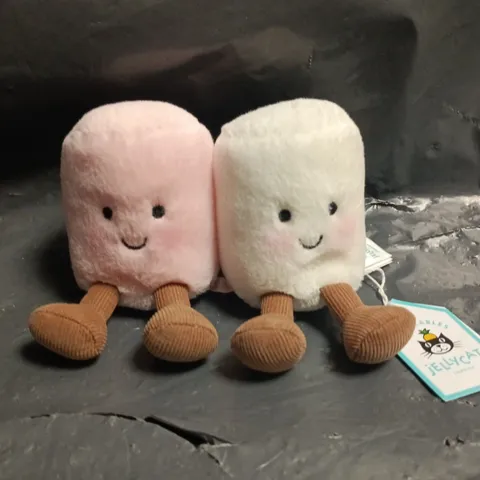 JELLYCAT WE ARE AMUSEABLES PINK & WHITE MARSHMALLOWS SOFT PLUSH