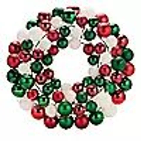 HOME STORIES 40CM PRE LIT SHATTERPROOF BAUBLE WREATH