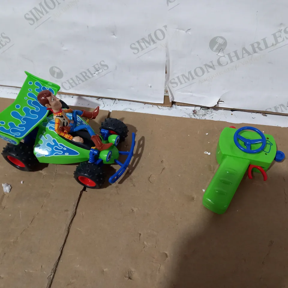 BOXED DISNEY PIXAR TOY STORY 4 RC TURBO BUGGY WOODY RRP £35