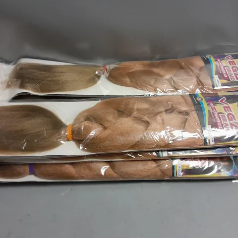 LOT OF APPROX 10 OLIVIA COLLECTION VEGA BRAID GOLD LONG WIGS