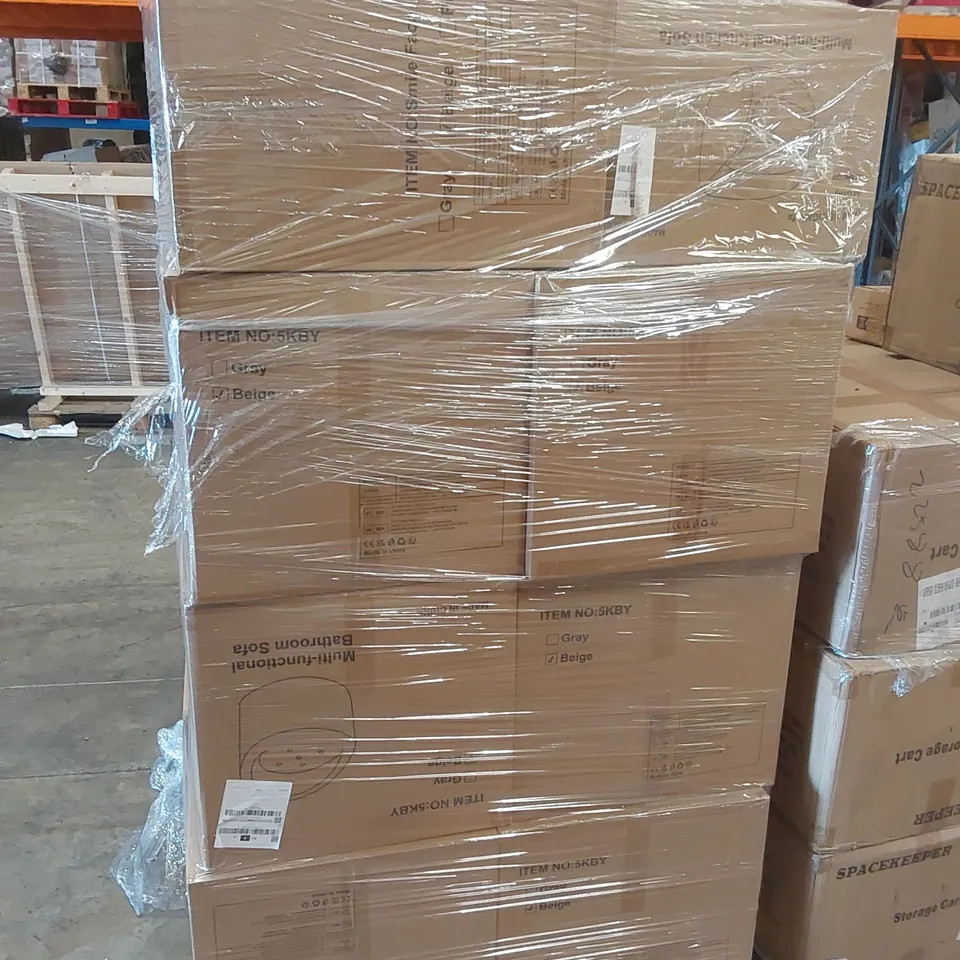 PALLET CONTAINING APPROXIMATELY 15 BOXED AS NEW BATHTUB STOOL FOOT STOOL PORTABLE STEP UP STOOLS 
