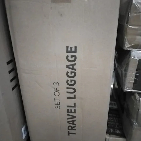 BOXED SET OF 3 TRAVEL LUGGAGE CREAM AND BROWN