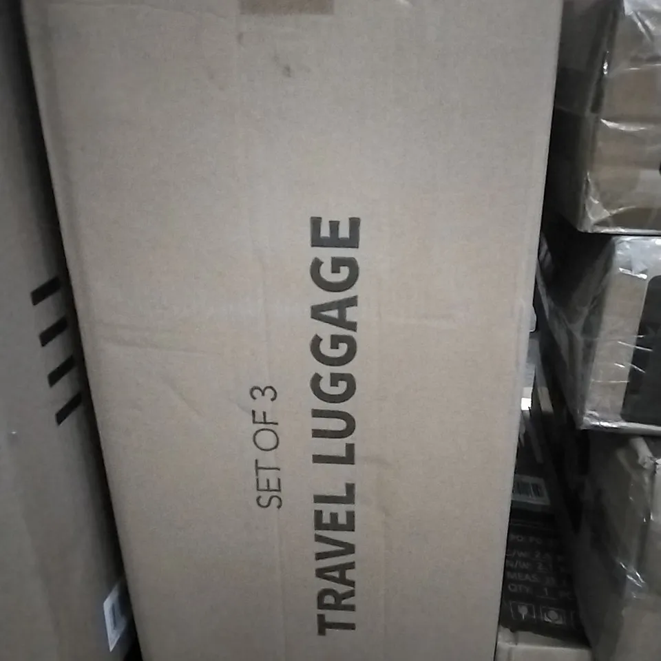 BOXED SET OF 3 TRAVEL LUGGAGE CREAM AND BROWN