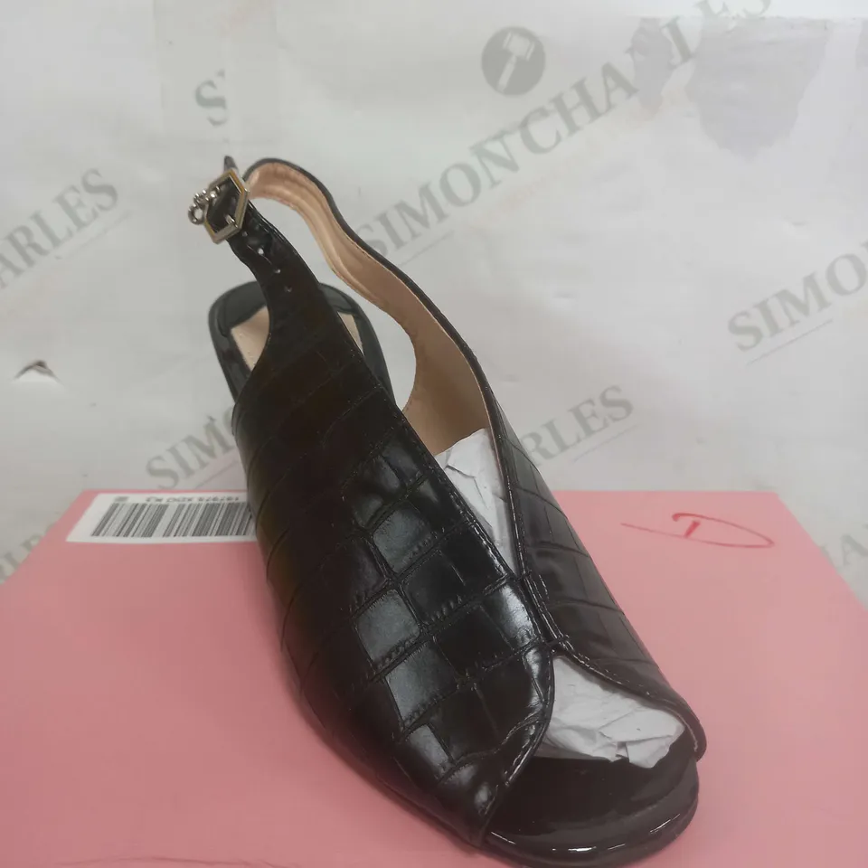 MODA IN PELLE PEARL HEELED SANDALS IN BLACK - SIZE 3