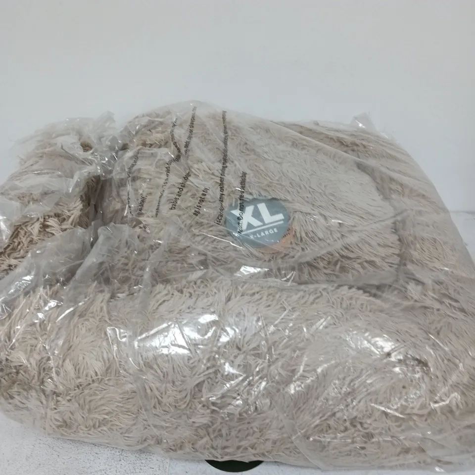 ZOON CALMING FUR BED - STONE - LARGE
