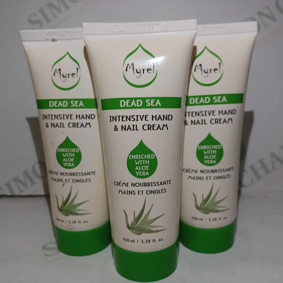 BOX OF APPROX 15 X 100ML MYREL DEAD SEA ENRICHED WITH ALOE VERA HAND & NAIL CREAM