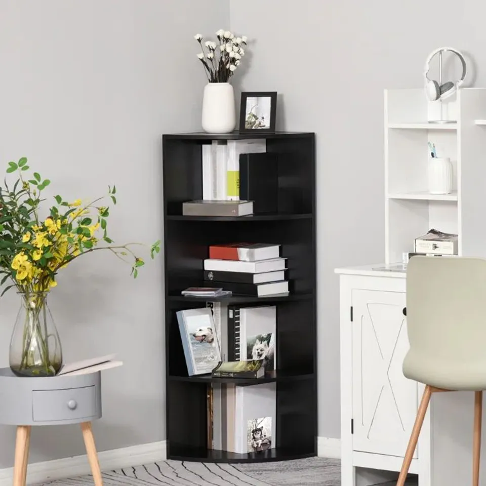 BOXED LINOLAKES BOOKCASE IN BLACK (1 BOX)