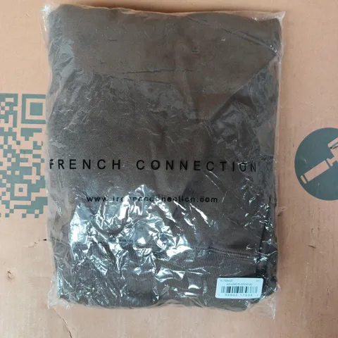 BAGGED FRENCH CONNECTION LONG SLEEVE PULL-OVER HOODIE IN KHAKI SIZE XL