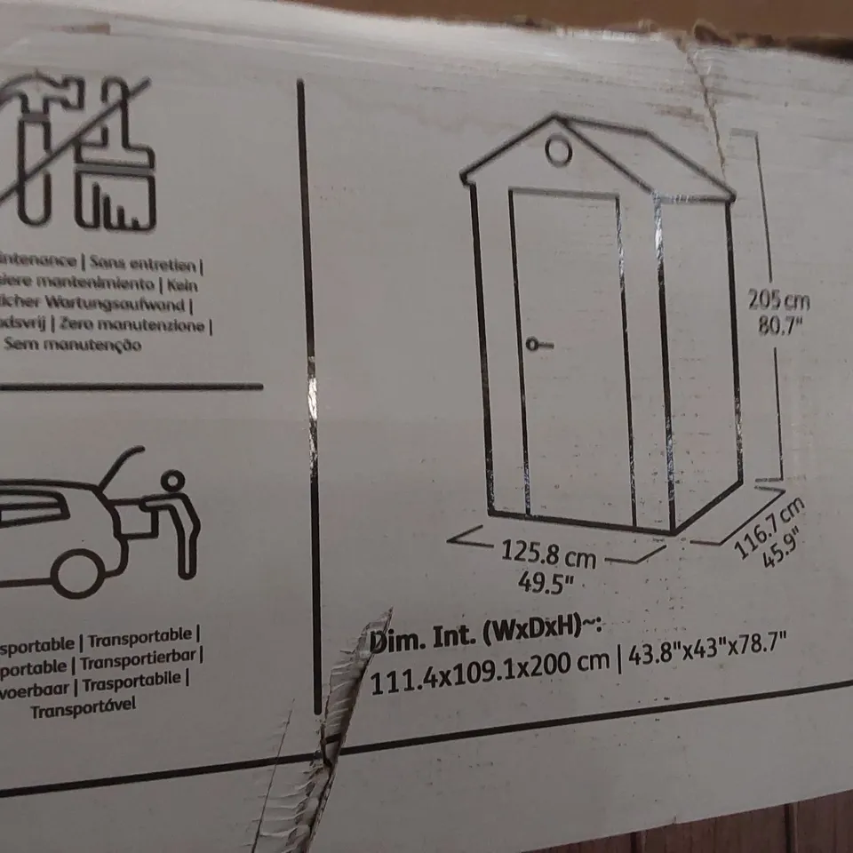 BOXED KETER DARWIN 4X4 EVOTECH+ SHED (1 BOX)