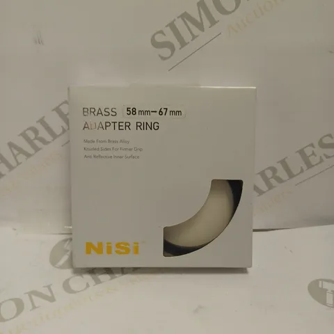 BOXED NISI 58MM TO 67MM BRASS ADAPTER RING