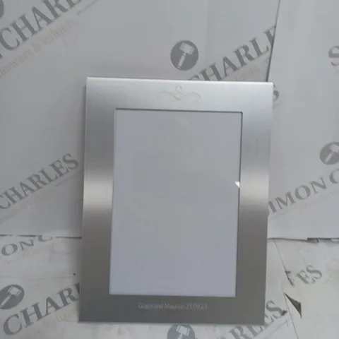 PERSONALISED SILVER PHOTO FRAME 5X7INCH