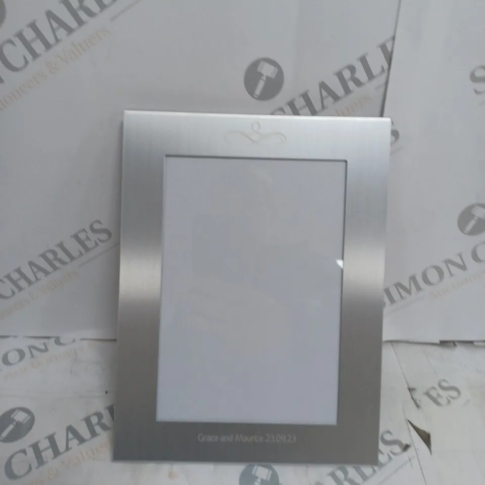 PERSONALISED SILVER PHOTO FRAME 5X7INCH RRP £13.49