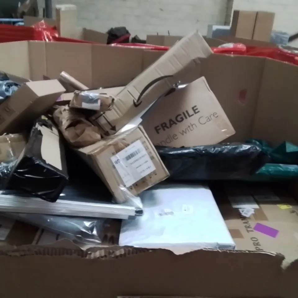 PALLET OF ASSORTED HOUSEHOLD GOODS AND PRODUCTS TO INCLUDE;FOLDABLE TROLLEY,LASER LEVEL,PILATES TRAINING KIT