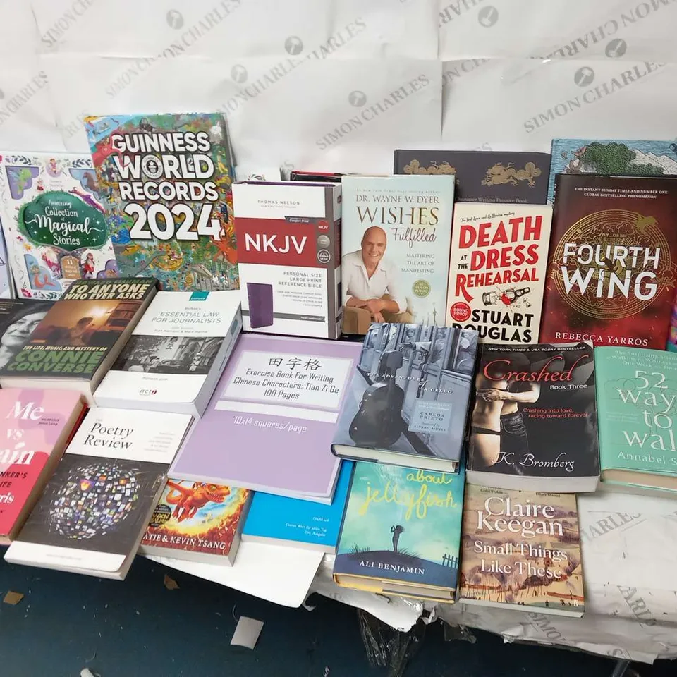 LARGE QUANTITY OF ASSORTED BOOK TITLES INCLUDE FICTION AND NON-FICTION TITLES BY AUTHORS SUCH AS;