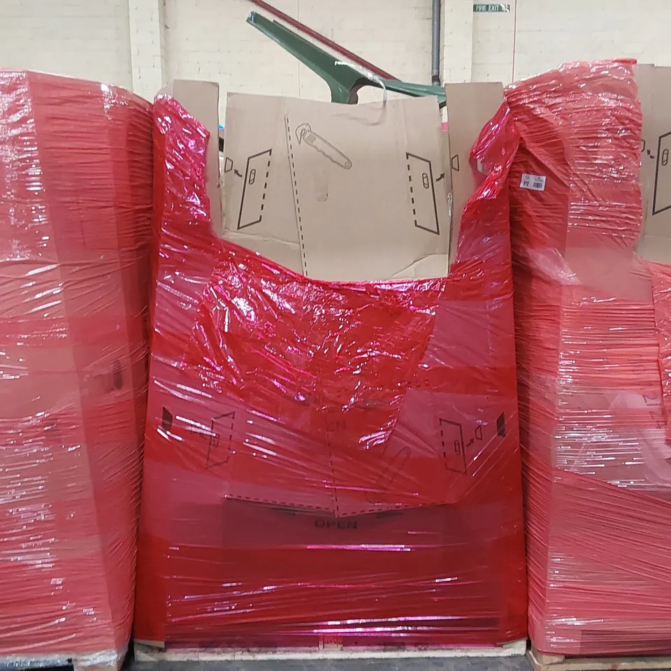 PALLET OF ASSORTED CONSUMER PRODUCTS TO INCLUDE: PLAYPENS, REVERSIBLE PLAYMAT, HAMMOCK CHAIR STAND, GARDEN CHAIR, DOOR BRACE ECT