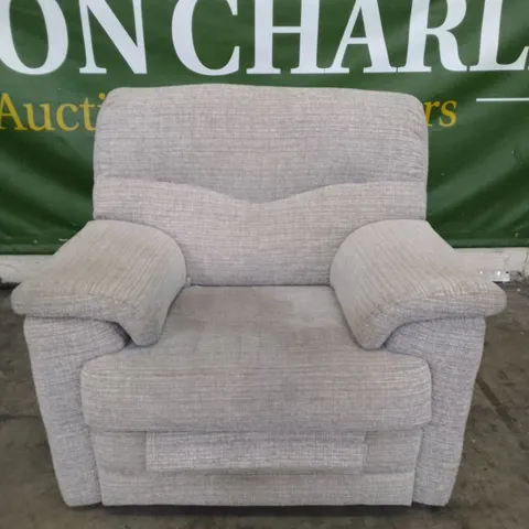 QUALITY DESIGNER G-PLAN STRATFORD MANUAL RECLINER CHAIR - LOOM SHALE FABRIC 
