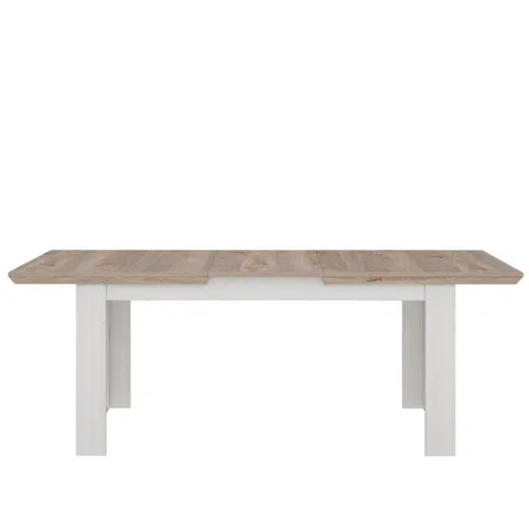 BOXED FORSETI EXTENDABLE DINING TABLE - SNOWY OAK (3 BOXES)