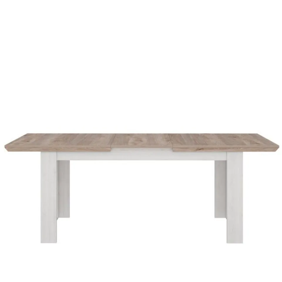 BOXED FORSETI EXTENDABLE DINING TABLE - SNOWY OAK (3 BOXES)