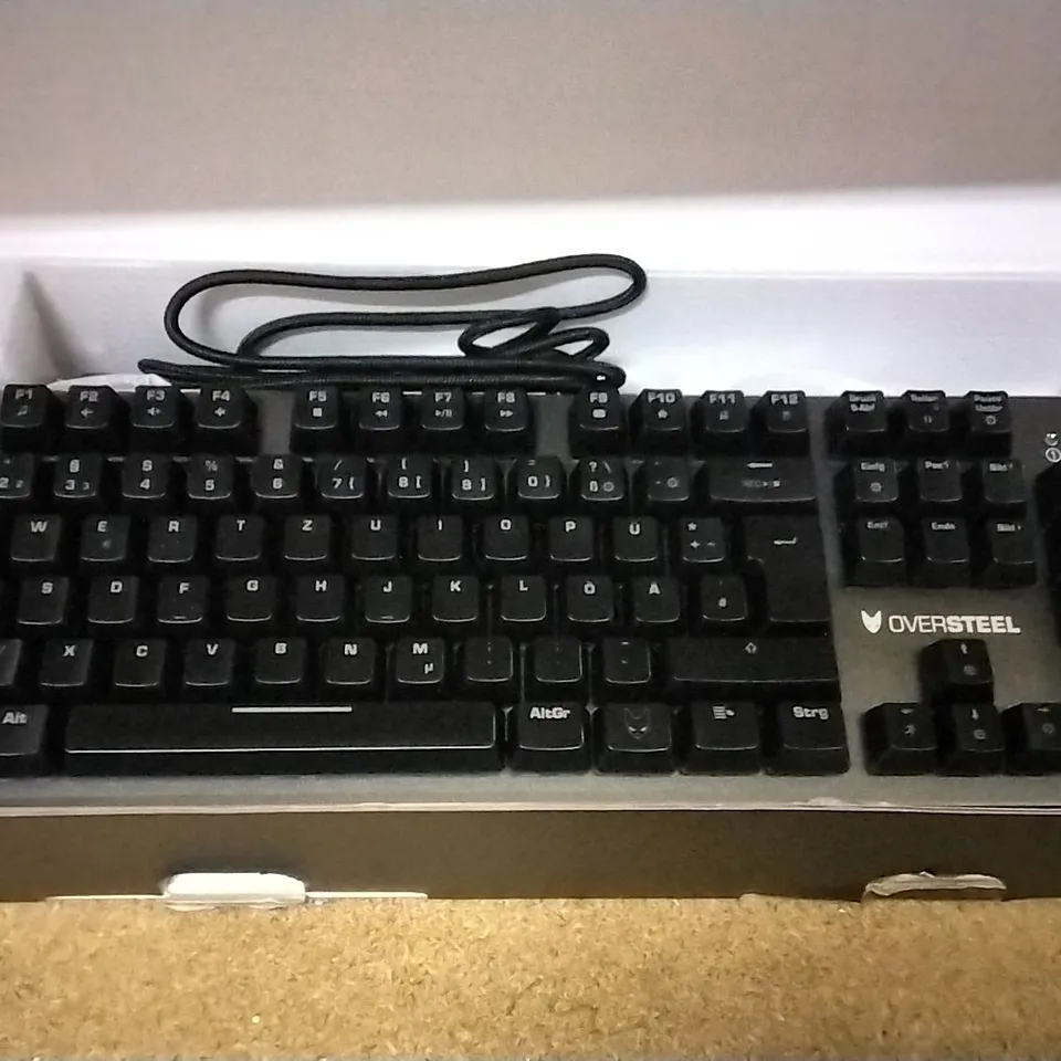 BOXED OVERSTEEL TITANIUM RGB MECHANICAL KEYBOARD 