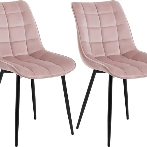 BOXED WOLTU DINING CHAIRS SET OF 2 - PINK