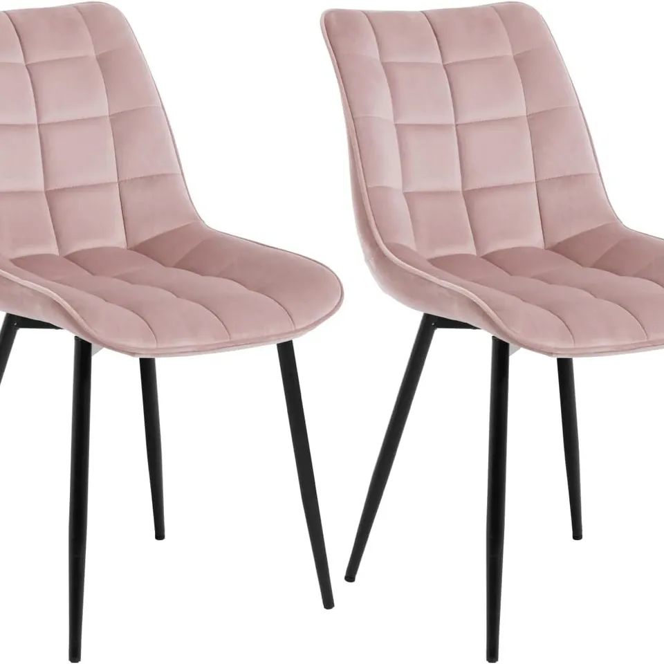 BOXED WOLTU DINING CHAIRS SET OF 2 - PINK