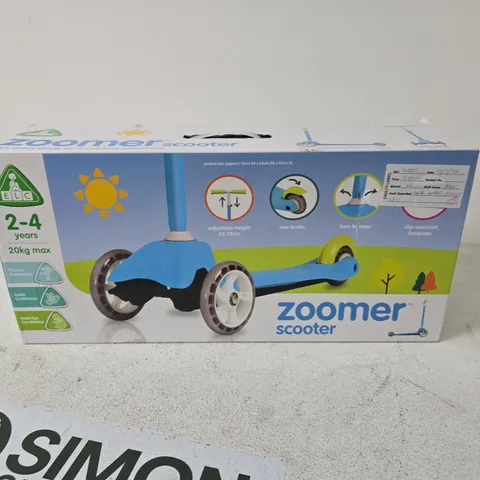 ZOOMER SCOOTER RIDE-ON TOY β BOXED, 2β4 YEARS (MAX 20KG)