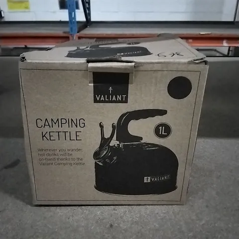 BOXED VALIANT 1L CAMPING KETTLE - BLACK