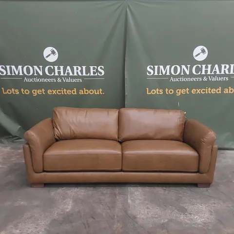 MORENA 3 SEATER STANDARD BACK LEATHER SOFA
