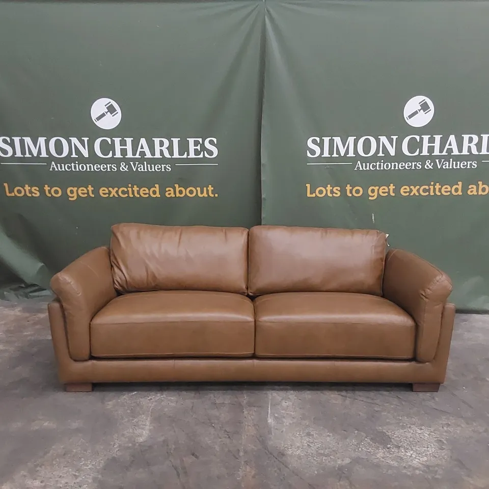 MORENA 3 SEATER STANDARD BACK LEATHER SOFA RRP £1249