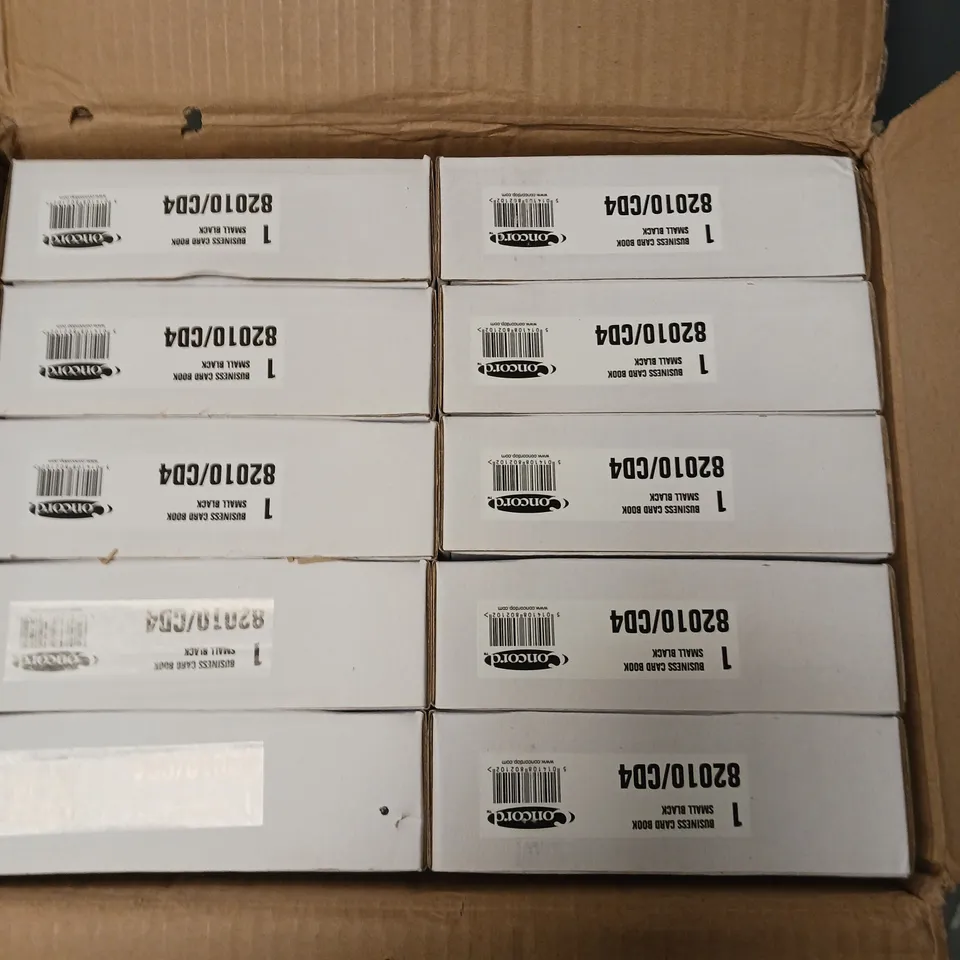 10 X BOXED CONCORD BUSINESS CARD BOOK FOLDERS 