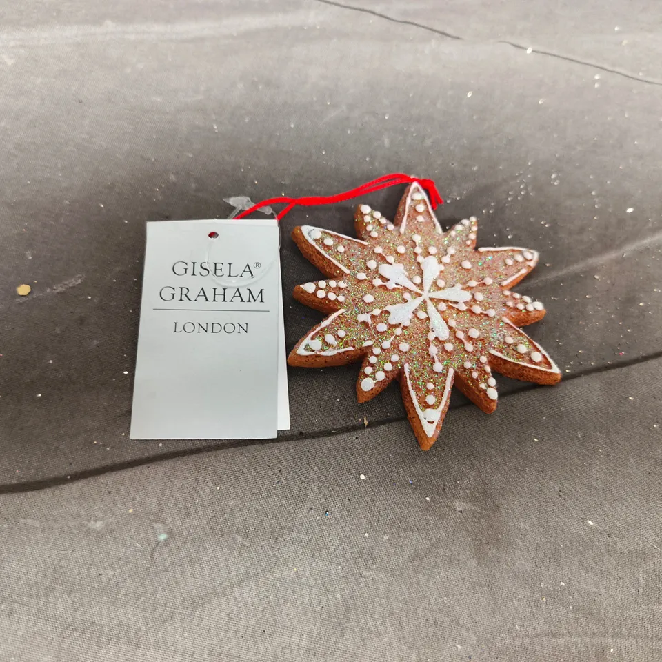 APPROXIMATELY 204 GISELA GRAHAM LONDON STAR CHRISTMAS ORNAMENTS – GINGERBREAD STYLE