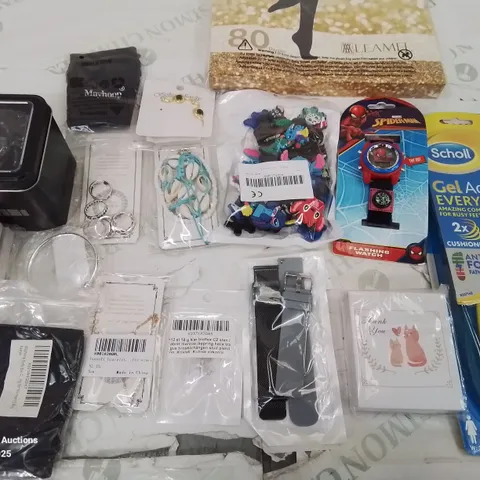 BOX CONTAINING LARGE QUANTITY OF MIXED EVERYDAY HOUSEHOLD ITEMS ETC. TO INCLUDE: SEVERAL JEWELLERY ITEMS, WATCHES, ETC.