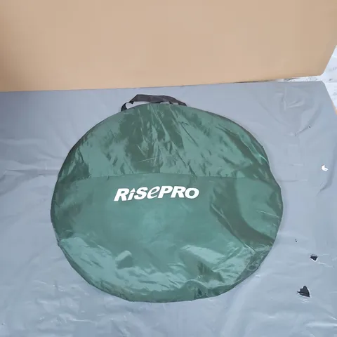 RISEPRO POPUP CAMPING TENT – GREEN ROUND CARRY BAG WITH POLES