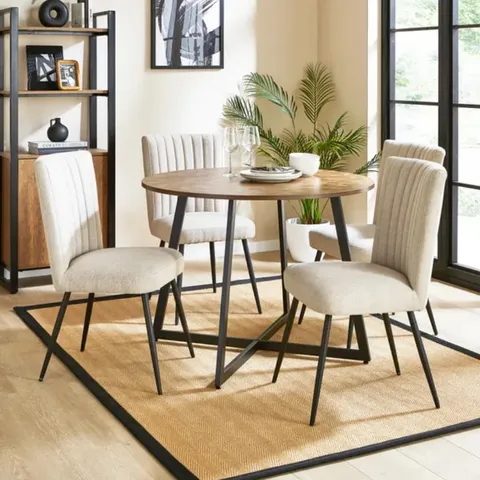 BOXED BRAYDEN 4 SEATER ROUND DINING TABLE (1 BOX)