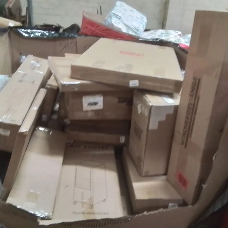 PALLET OF ASSORTED HOUSEHOLD GOODS AND PRODUCTS TO INCLUDE;BED RAIL ASSISTANT,AIR COOLER,FUNKO POP FIGURINE