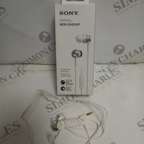 BOXED SONY MDR-EX450AP STEREO HEADPHONES
